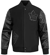 Pro Standard Mens NHL Classic Triple Black Varsity Jacket