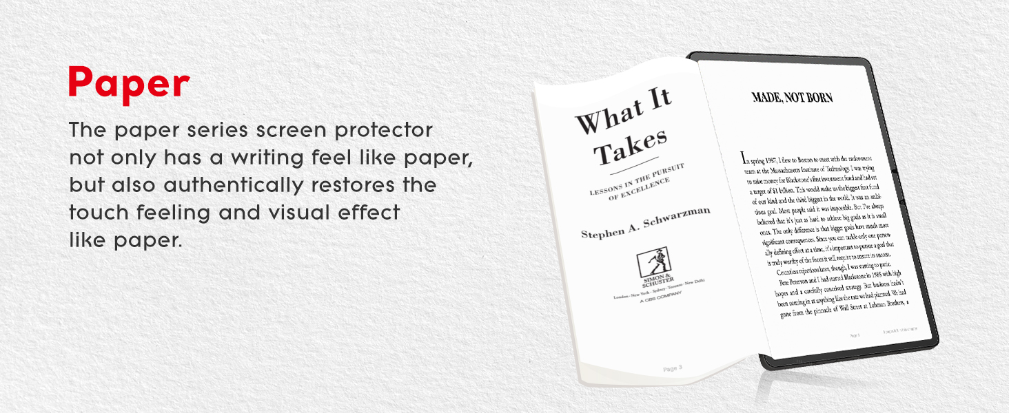 BERSEM 2Pack Paper Screen Protector Designed for Galaxy Tab S9 FE 10.9