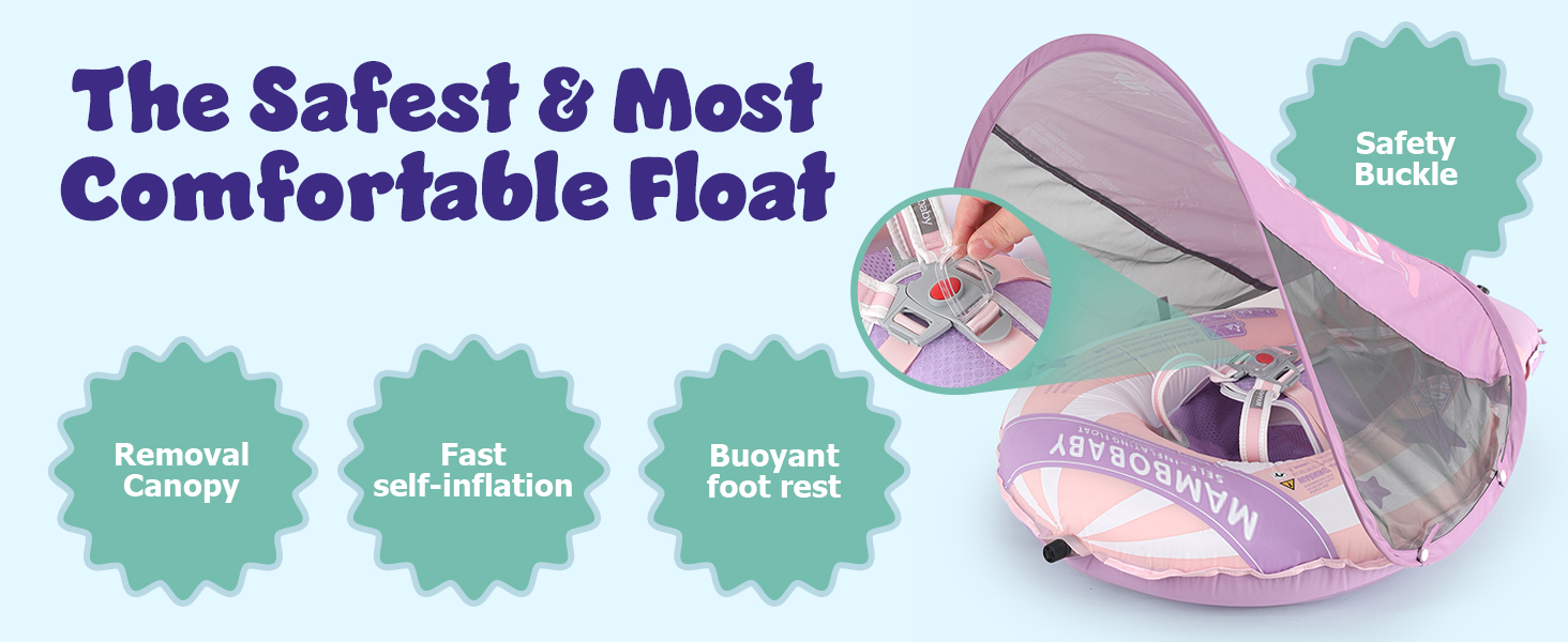 baby pool floats 6-12 months inflatable baby pool float mambobaby float with canopy