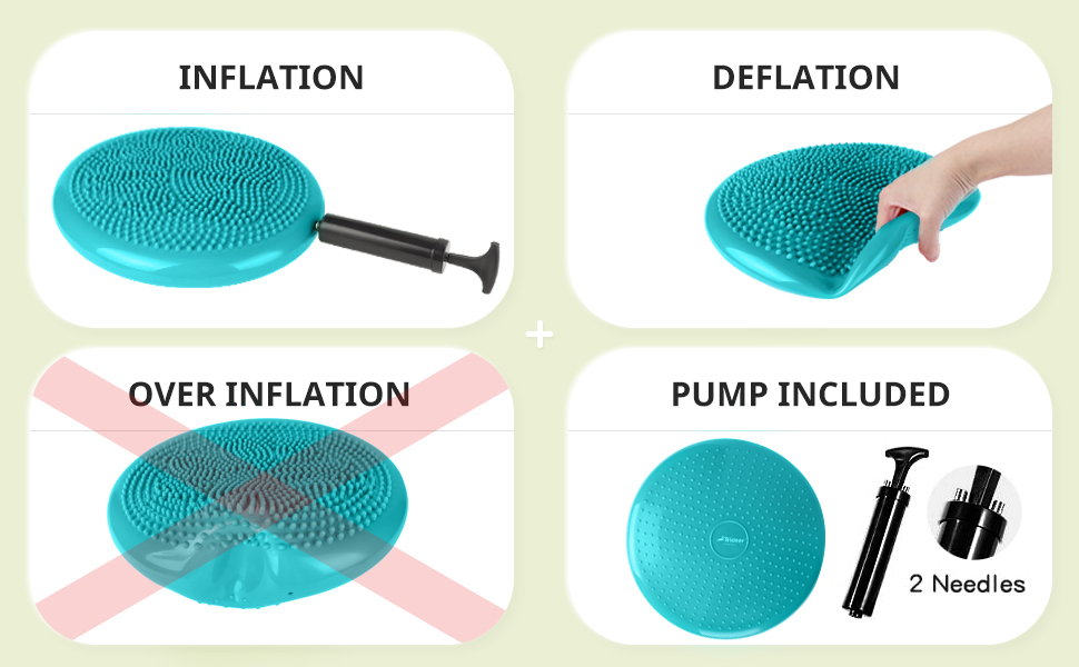Trideer Inflated Wobble Cushion Wiggle Seat for Sensory Kids(Multiple