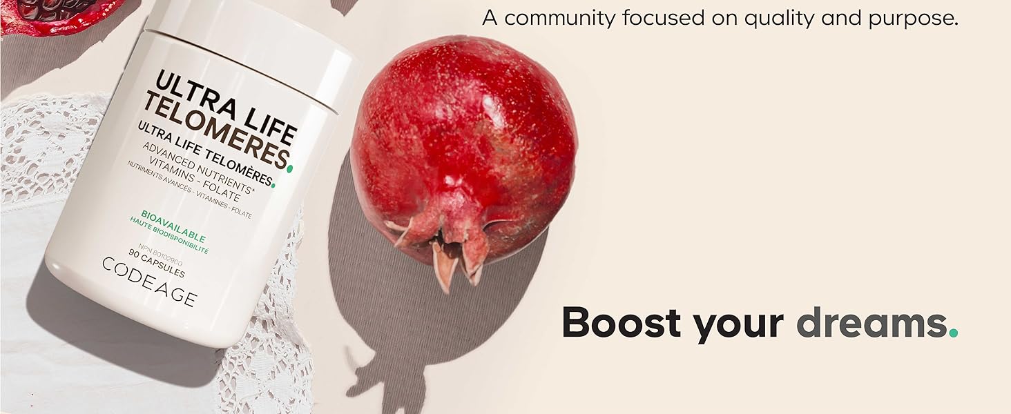 life vitamins, telomeres, health, methylfolate, nutrition, coq10, nad, nac, nmn, liquid omega 3