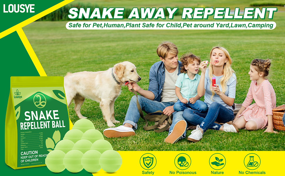 Lousye 12 Pack Snake Repellent for Yard Powerful, Snake