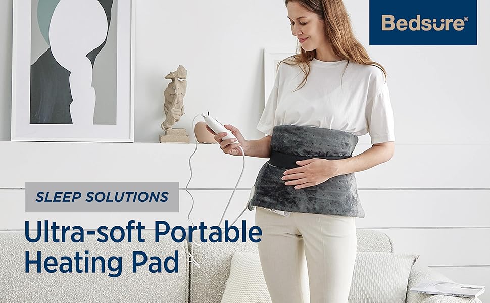 BEDSURE Electric Heat Pad Heating Pads for Back Pain Relief, Auto