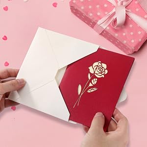 Amazon.com : VUDECO Rose 3D Pop Up Happy Birthday Card Women
