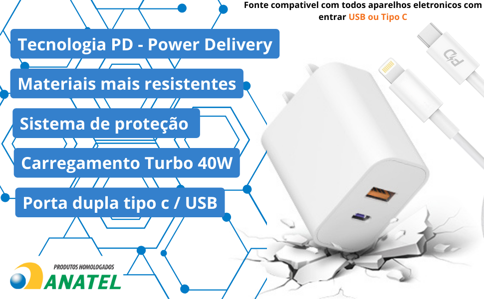 carregador iphone 11, 12, 13, 14