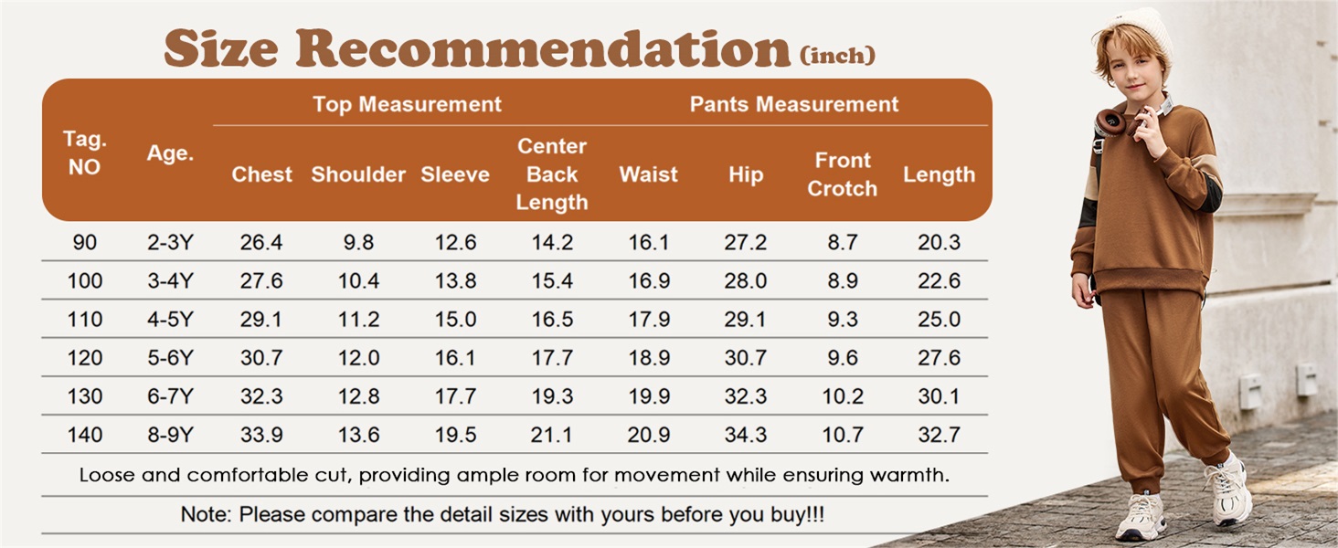 toddler boy clothes kids winter outfit boys sweatsuit color block sweatshirt warm pants set