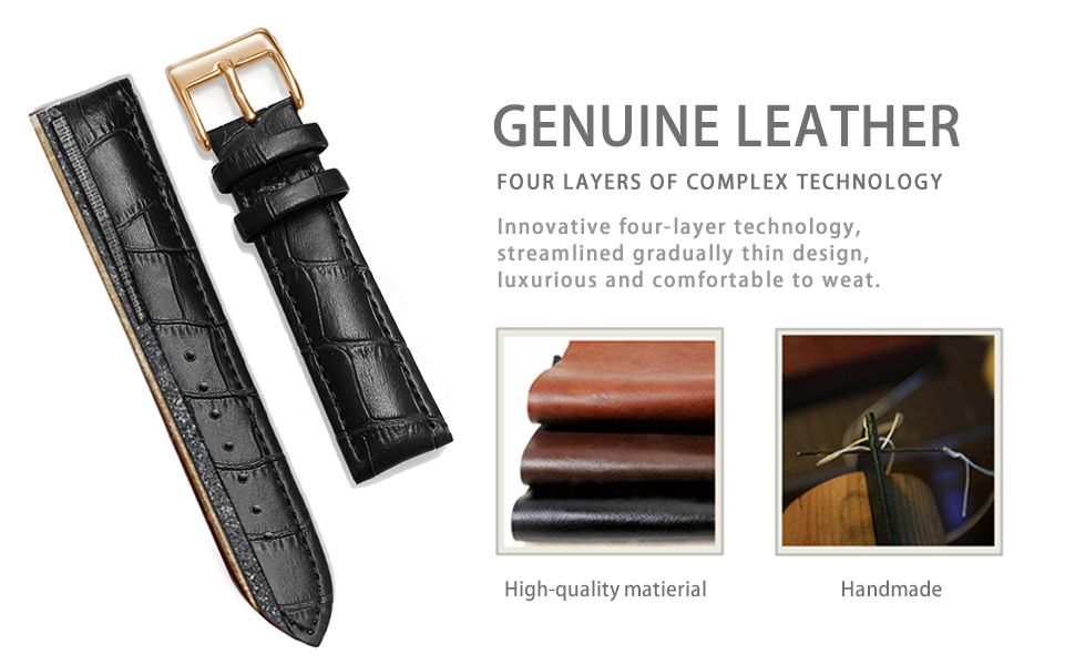 leather watch bands 22mm 20mm