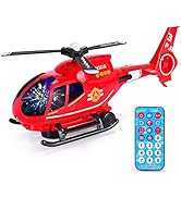 ele ELEOPTION Airplane Toy Infrared Remote Control Plane Toys Helicopter with Lights and Music Ae...