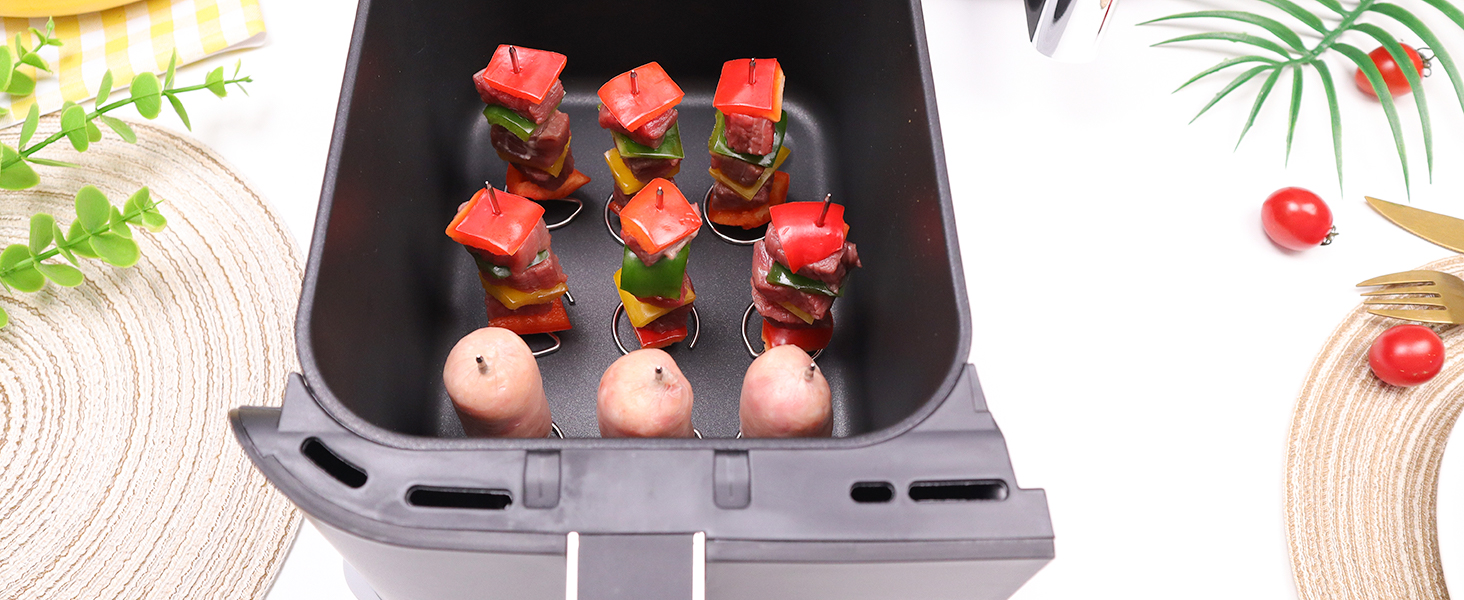 Lamapee Metal Skewers for Air Fryer, 10cm x 10Pcs Standing Kebab skewers Amazon.co.uk Home