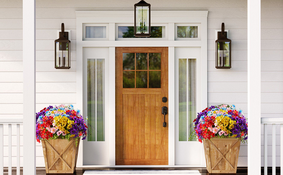 Enirunly Artificial Flowers for Outdoor, No Fade Fake