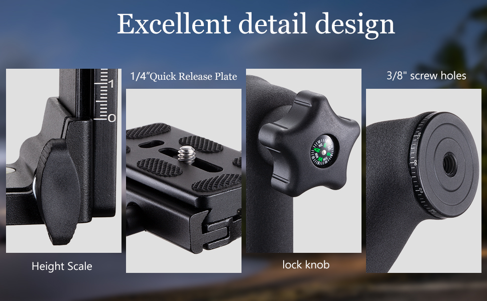 ARTCISE Professional Gimbal Tripod Head, Heavy Duty Heads with Standard