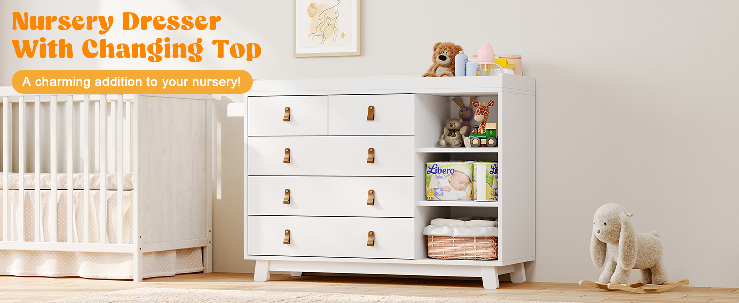 Baby Dresser with Changing Table Top