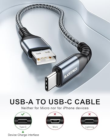 Amazon.co.jp: USB Type C ケーブル【2本セット 2M+2M】 BLACKSYNCZE