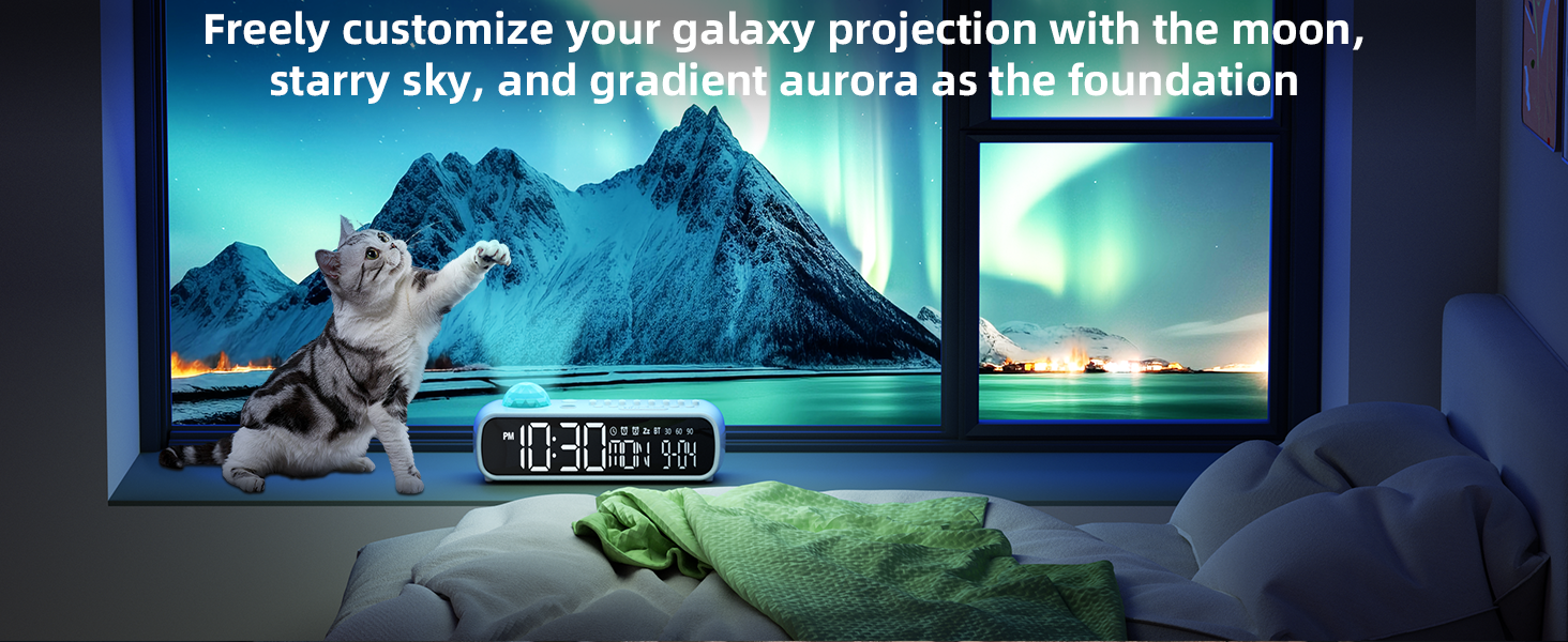 VOILEIPAGI White Noise Sound Machine with Nightlight &amp; Alarm Clock