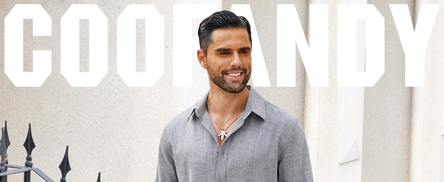 coofandy linen long sleeve shirt