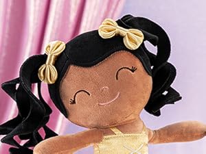 Gloveleya Toddler Backpack Baby Ballerina Girl Gifts Plush Curly Hair Ballet Backpack