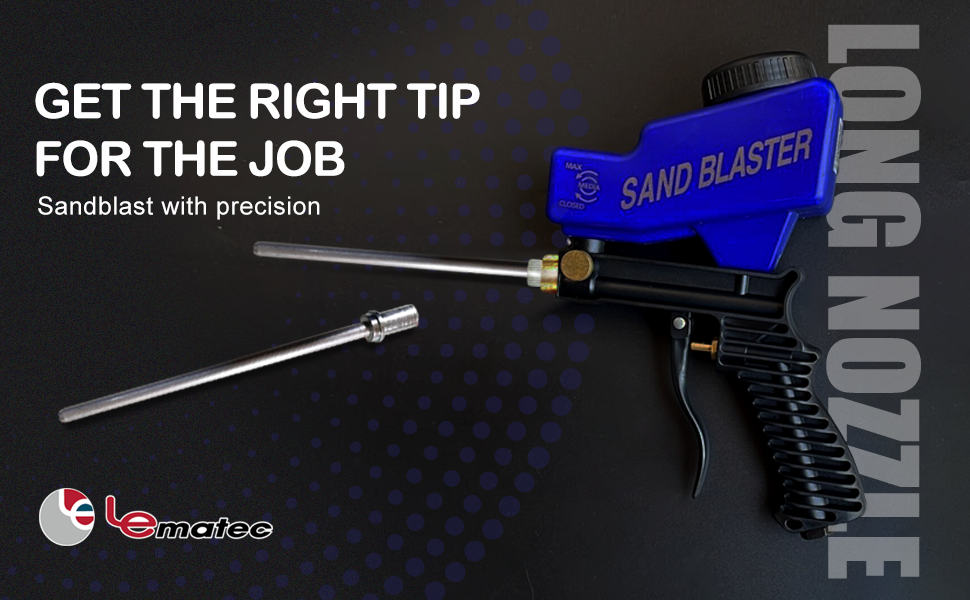 Le Lematec Sand Blaster Long Nozzle Attachment, Sandblasting Nozzle Tip