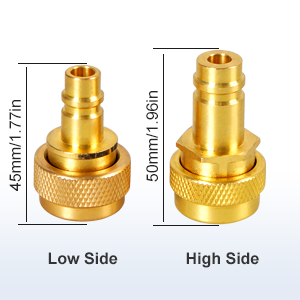R134A to R1234YF Quick Couplers Kit R1234yf to R134a Adapter High and Low Side Connectors