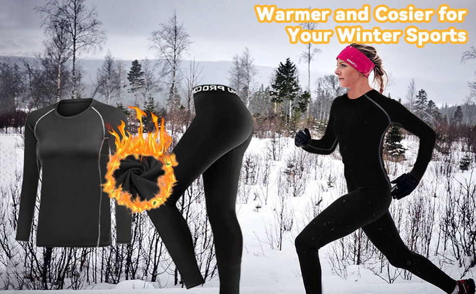 women thermal base layer set