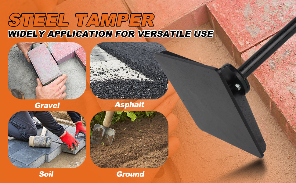 Smarkey Steel Tamper Tool, Landscaping Lawn Garden Sand