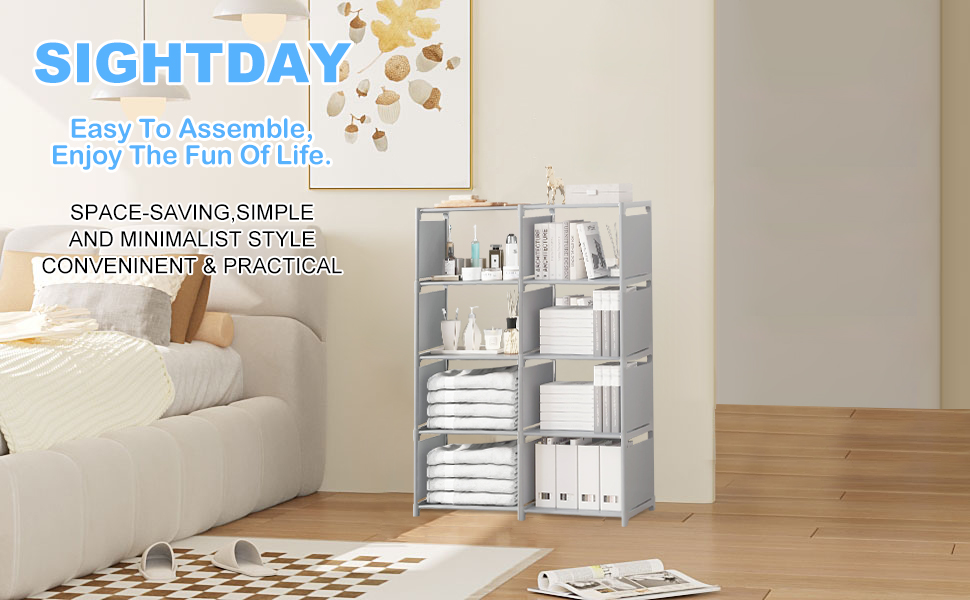 Cube Storage Unit,8 Cube Storage,Open Book Shelf,Closet for Family Study,Organiser Storage