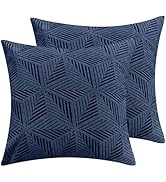 YEMYHOM Pack of 2 Throw Pillow Covers 18 x 18 Inch High Stretch Jacquard Pillowcase for Couch Sof...