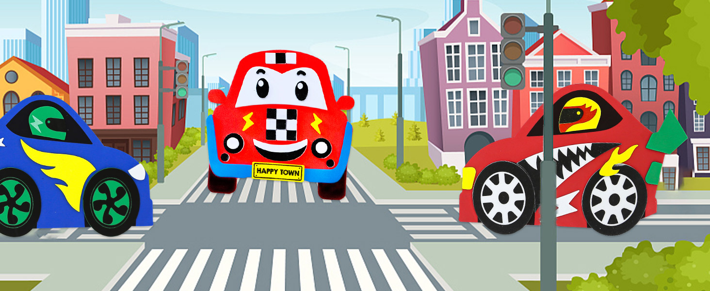 VKPI 4 Pieces EVA Foam Art Crafts Gift Kit, Creative Make