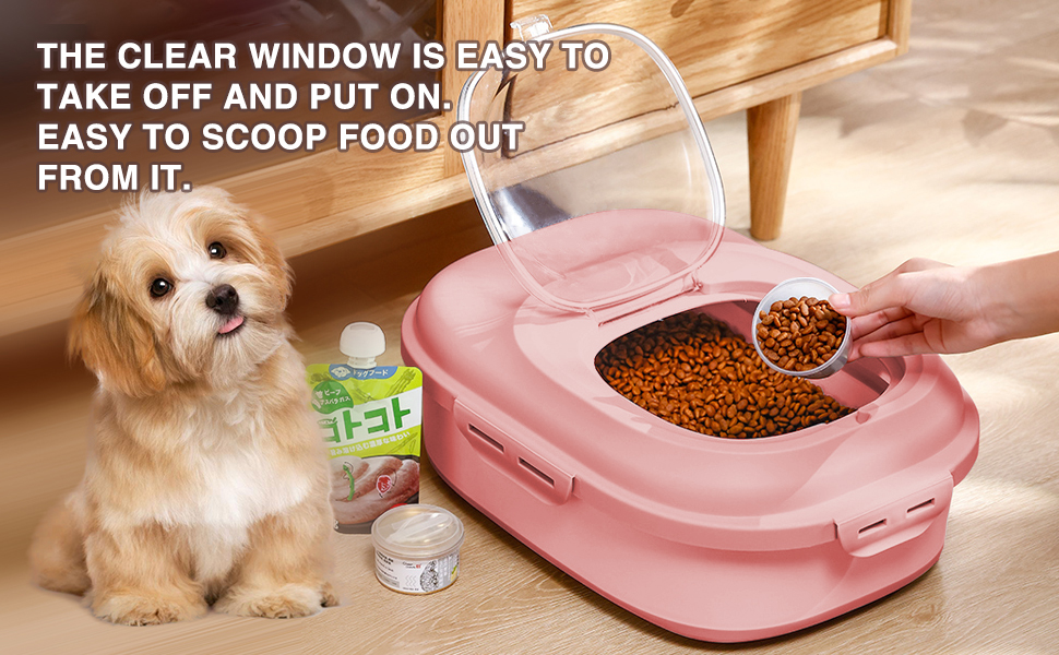 JOSUCLEN Dog Food Storage Container, Collapsible 50 lbs