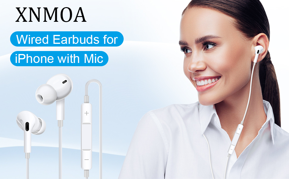 XNMOA Wired Headphones for iPhone 14 13/12/11/Se/X/Xr/Xs/8