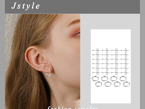 Amazon.co.jp: Gelmushta 16ペアセット スタッド ピアス