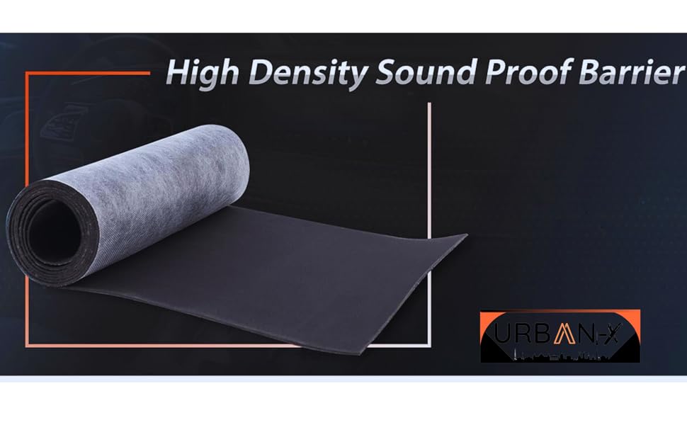 URBANX SoundProofing Mass Loaded Vinyl Sheet, Self adhesive Wall, Window & Door Soundproofing