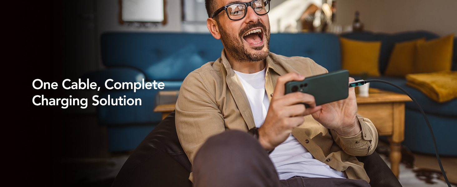 MFish 4-in-1 Universal USB Charging Cable with Carrying Case –