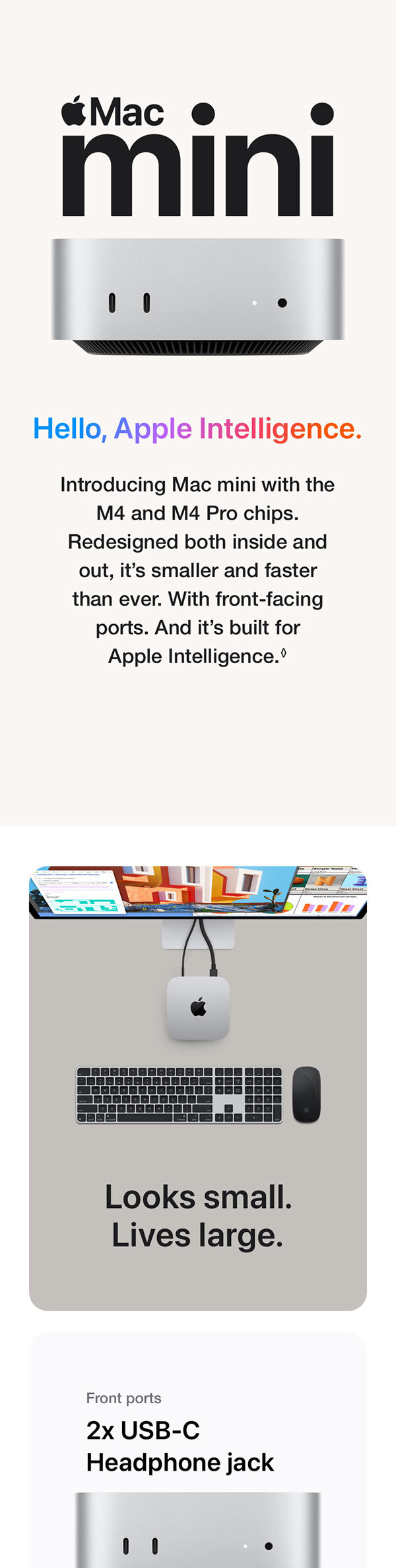 Apple Mac Mini Desktop Computer with M4 Pro Chip with 12