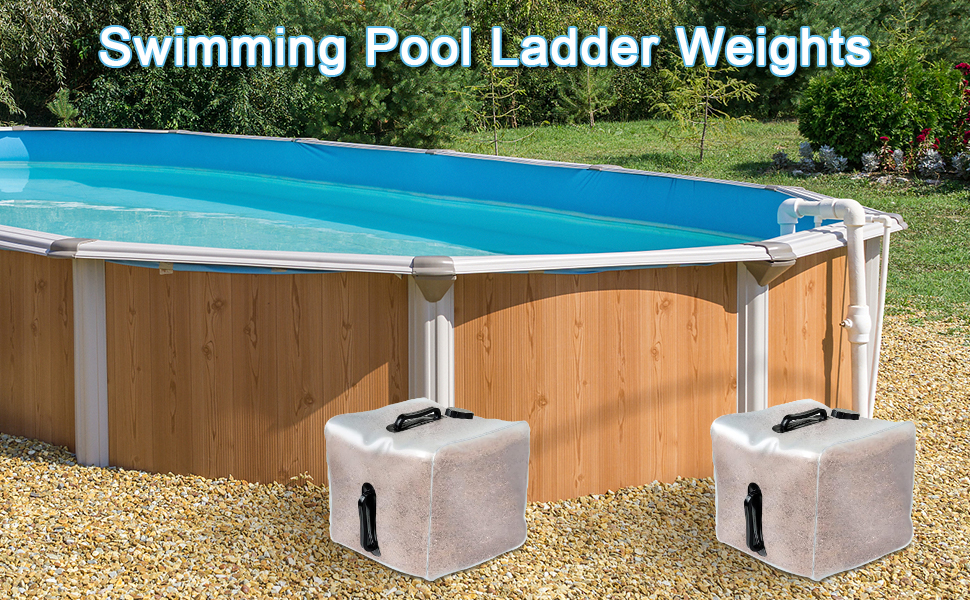 2Pcs Swimming Pool Ladder Weights, Universal Plastic Pool