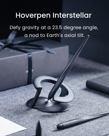 Defy-gravity at a 23.5 degree angle, a nod to Earth's axial tilt.