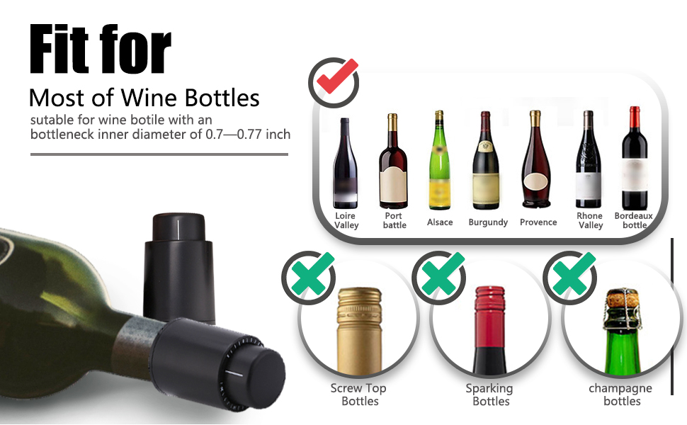 Loboo Idea Wine Pump Vacuum Stoppers, Wine Savers Vacuum