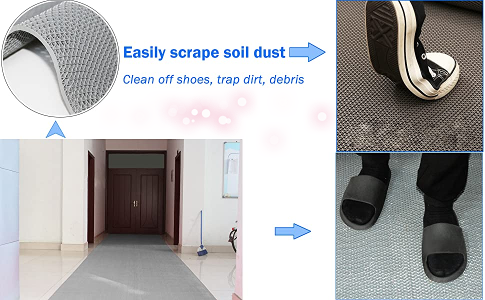 BWKJMY Drainage Non Slip Floor Mat 3x10 Ft 5.5mm Thick Commercial