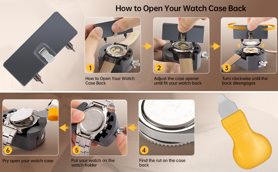 EVENTRONIC Watch Repair Tool Kit,Professional Watch Back Removal Tool, Watch Link Removal Kit