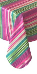 lavender bold easter striped vinyl tablecloth