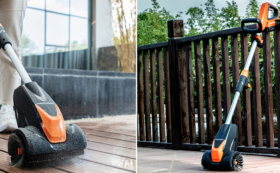 Yard Force 20V 4.0Ah LithiumIon Cordless Patio Cleaner 20cm cleaning width and 2speed settings