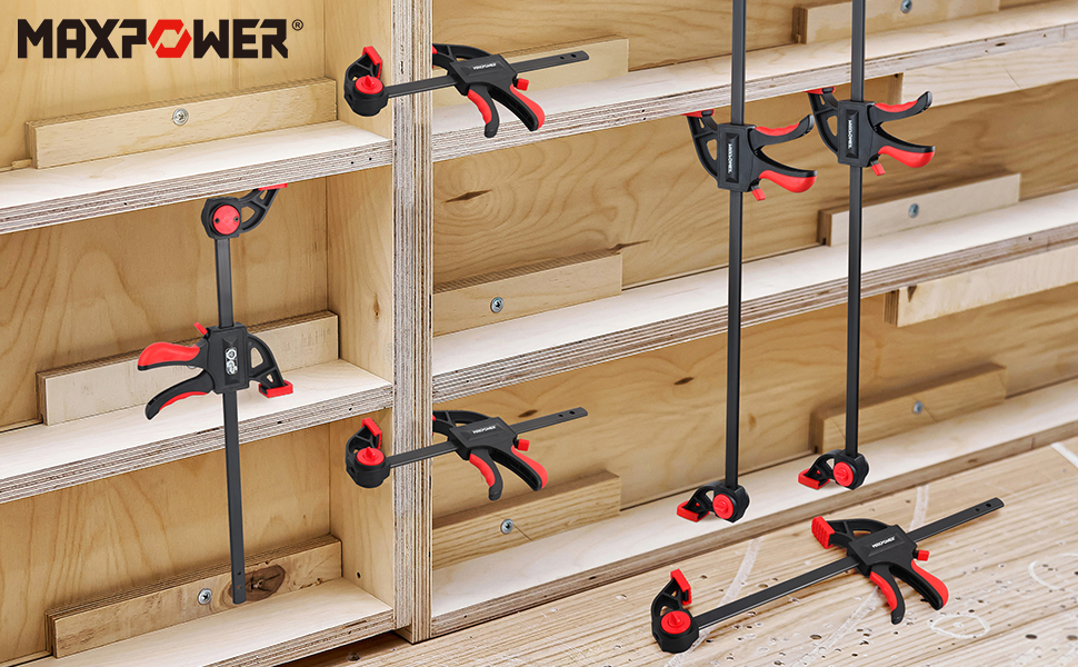MAXPOWER Bar Clamp for Woodworking, Quick Release Wood Clamps Convert