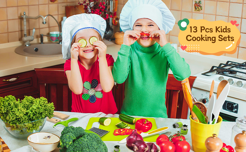13 Pcs Kids Cooking Sets