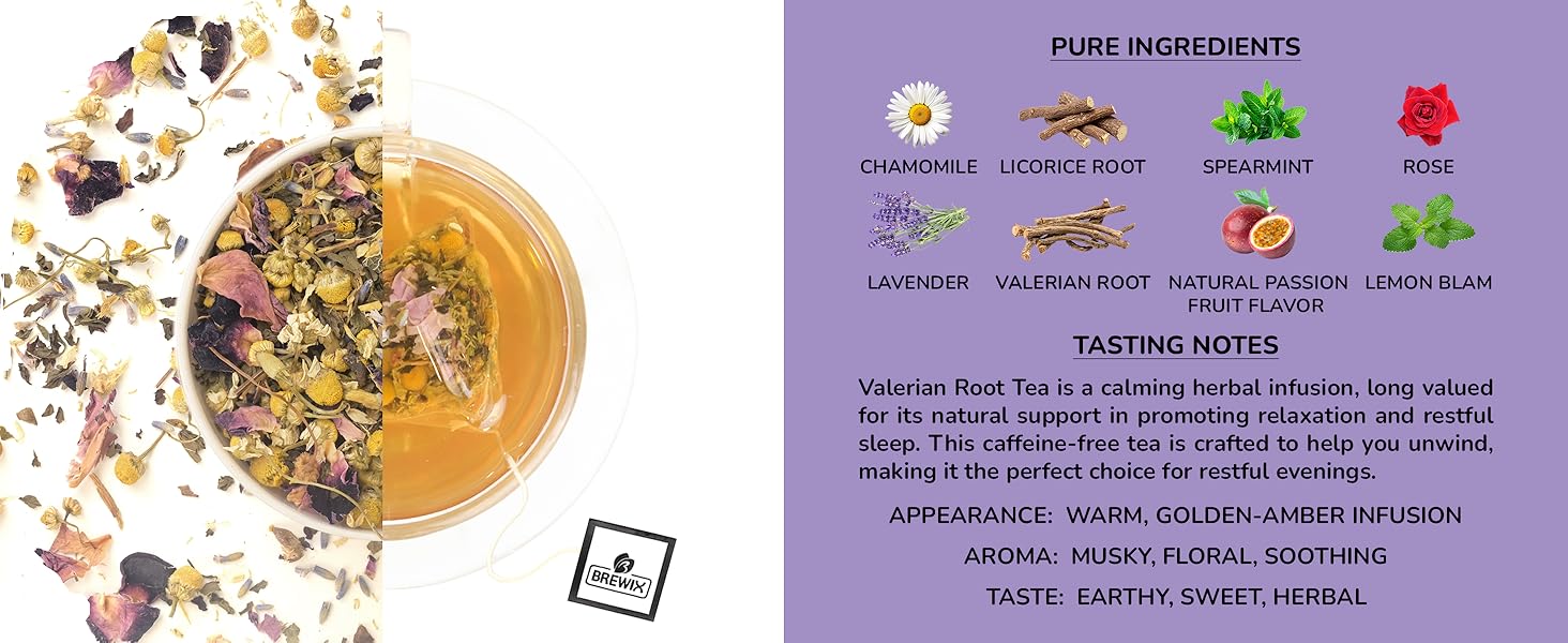 Valerian Comfort 25 Pyramid Tea bags - Pure Ingredients
