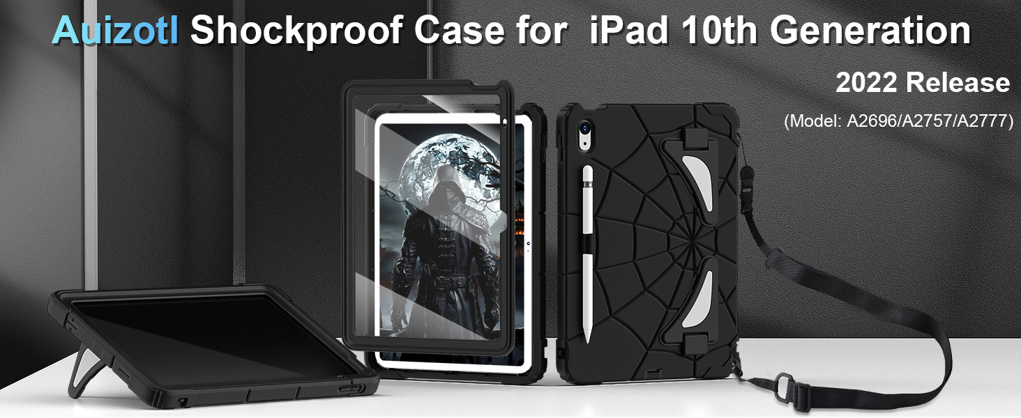 iPad 10th Generation Case with Screen Protector Shoulder Strap
