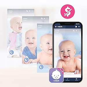 MyVTech Baby Plus uygulaması, akıllı telefon veya tablet üzerinden uzaktan erişim