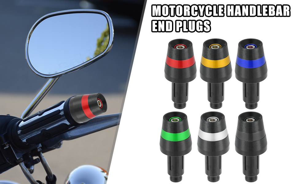 Motoforti 1 Pair Motorcycle Handlebar End Plugs 7/8" 22mm