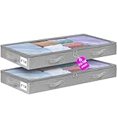 punemi Under Bed Storage Containers, Below 4 Inches Tall Low Profile Underbed Storage, NO STRUCTU...