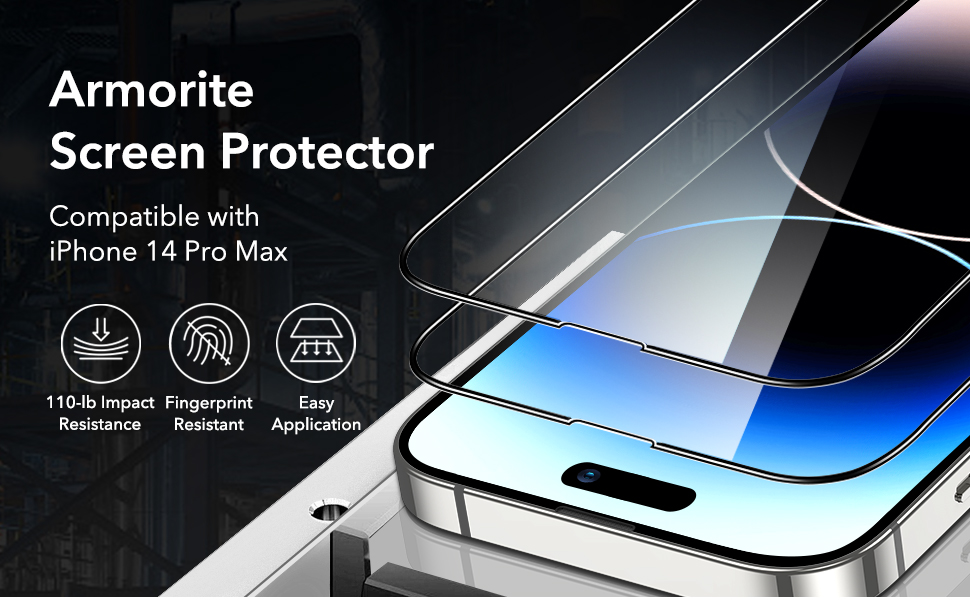 ESR Armorite Screen Protector Compatible with iPhone 14 Pro Max, Ultra