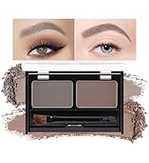 Eyebrow Powder Kit, Long-Lasting Waterproof Two Colors Matte Brow Powder, Eye Brow Powder for Wom...