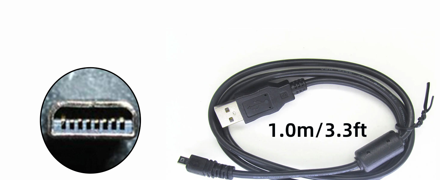 USB Cable for Panasonic Camera Lumix DMC-F5 DMC-FX45 DMC-SZ10